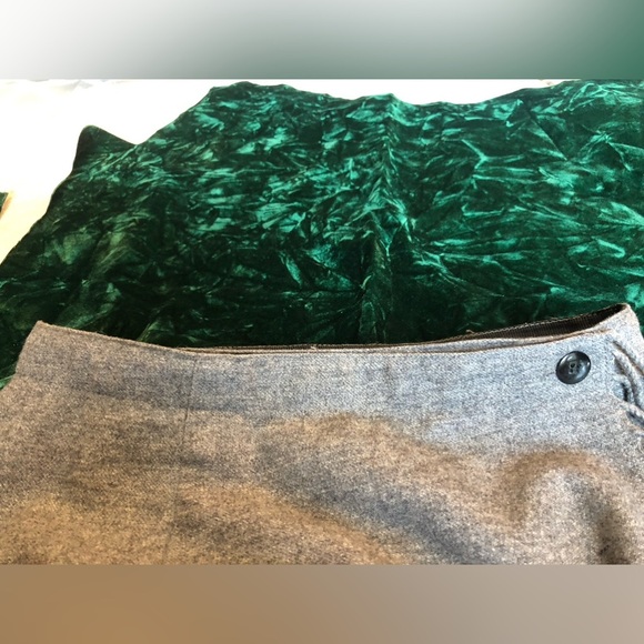 Vintage Lizwear Wool Blend Pewter Gray Wrap Skirt Size 8 - Picture 11 of 11